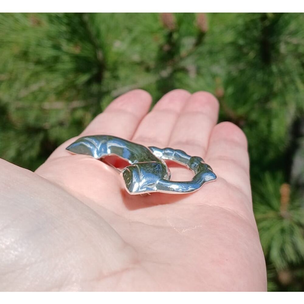 Vintage Taxco Sterling Silver Telephone Brooch - Picture 5 of 9